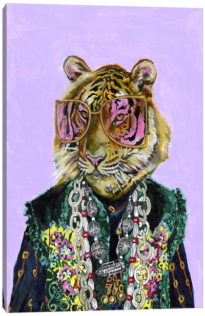 Gucci Bengal Tiger Canvas Art Print - Animal Humor Art