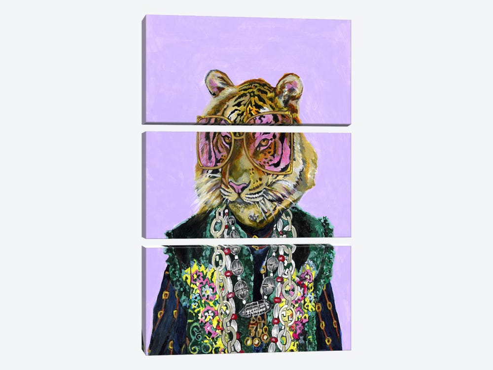 Gucci Bengal Tiger by Heather Perry 3-piece Canvas Art