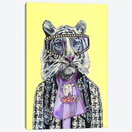 Gucci White Tiger Canvas Print #HPE60} by Heather Perry Canvas Art