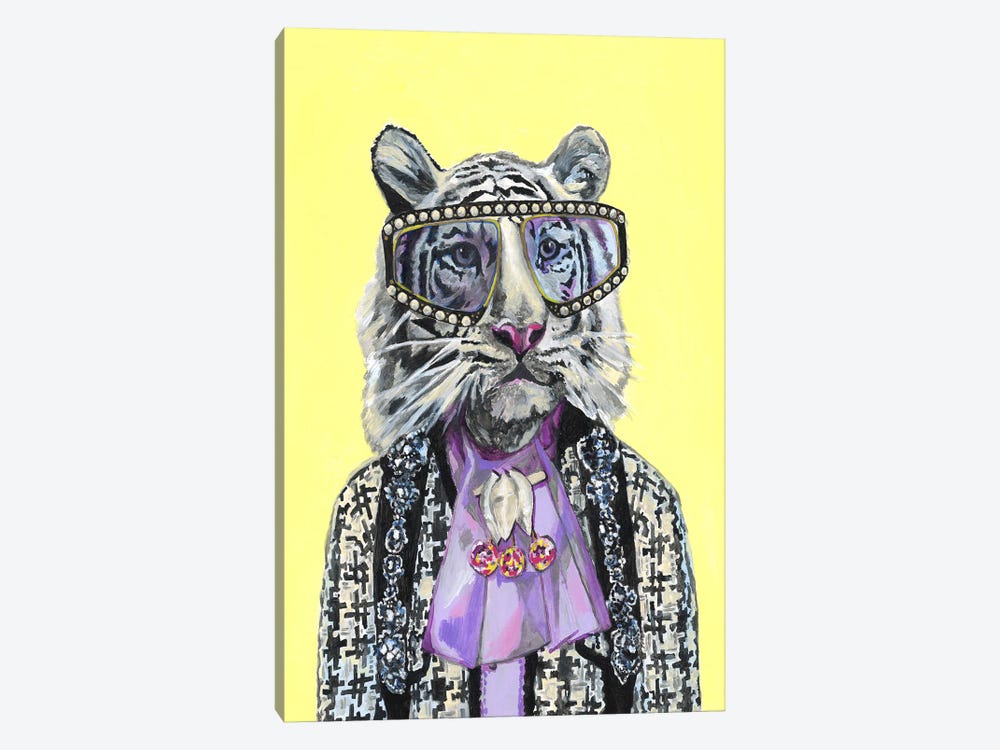 Gucci White Tiger by Heather Perry 1-piece Canvas Artwork