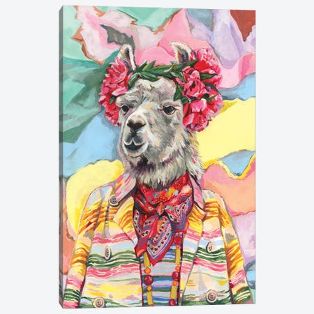Desert Llama Canvas Print #HPE67} by Heather Perry Canvas Print