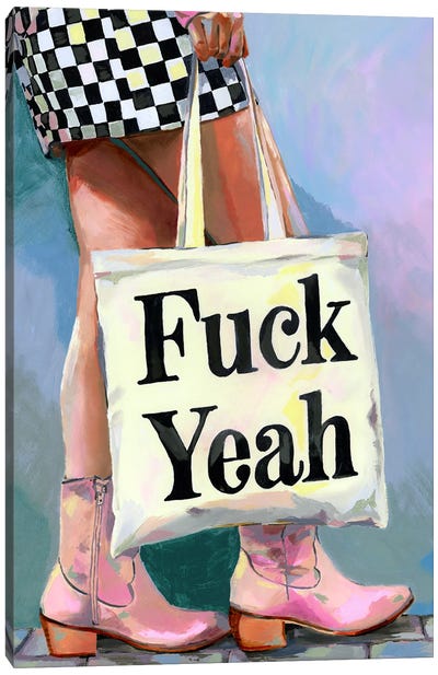 Fuck Yeah Canvas Art Print - Crude Humor Art