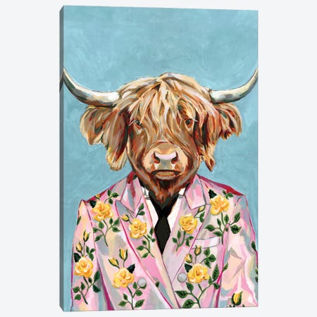 Gucci Cow Canvas Print #HPE71} by Heather Perry Art Print