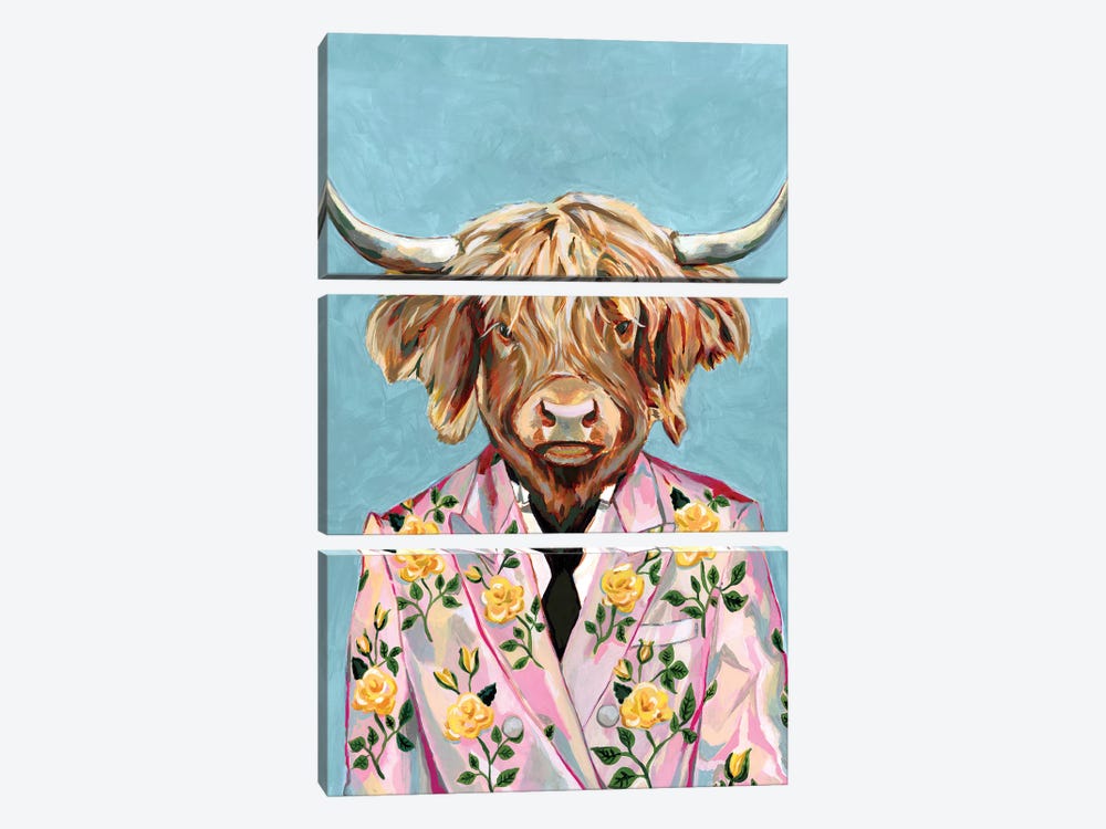 Gucci Cow by Heather Perry 3-piece Canvas Wall Art