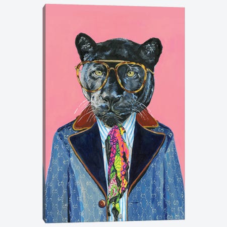 Gucci Panther Canvas Print #HPE72} by Heather Perry Art Print