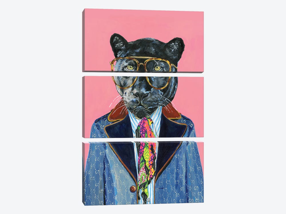 Gucci Panther by Heather Perry 3-piece Canvas Art Print