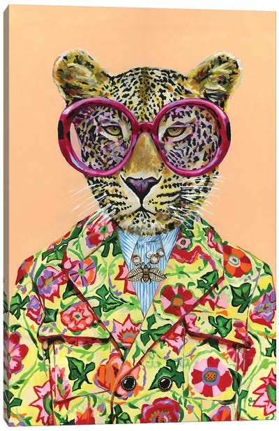Gucci Leopard Canvas Art Print - Glasses & Eyewear Art