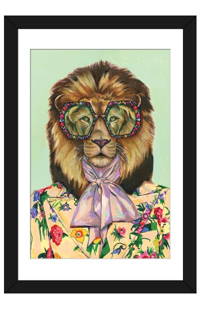 Gucci Lion Paper Art Print - Best Selling Paper