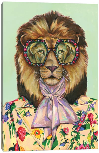 Gucci Lion Canvas Art Print - Heather Perry