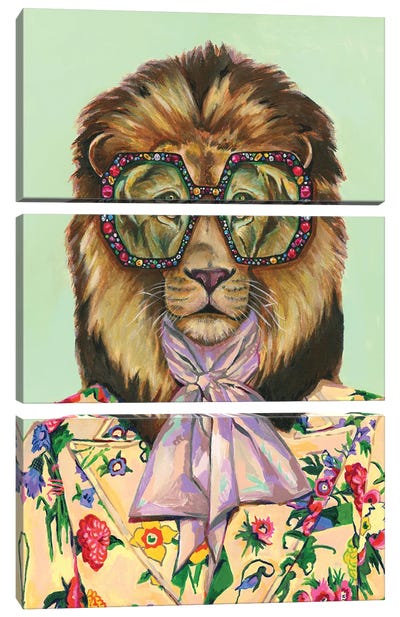 Gucci Lion Canvas Art Print - 3-Piece Animal Art