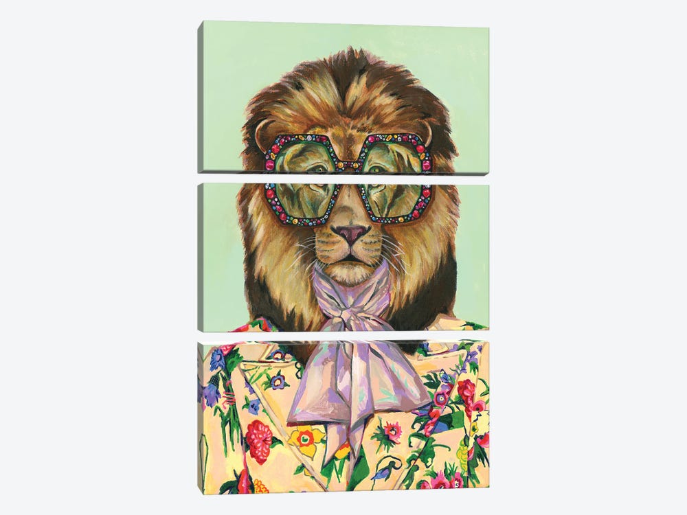 Gucci Lion by Heather Perry 3-piece Canvas Art Print