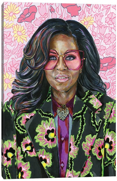 Michelle Canvas Art Print - Glasses & Eyewear Art