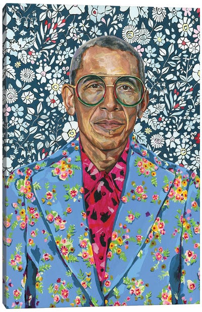 Barack Canvas Art Print - Male Portrait Art