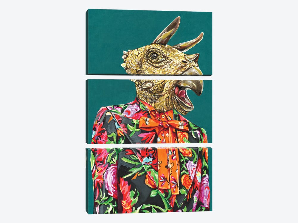 Gucci Triceratops by Heather Perry 3-piece Canvas Art