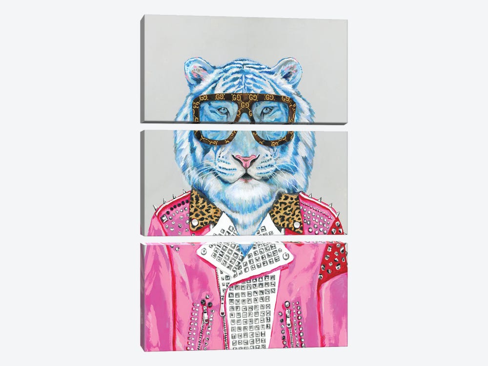 Gucci Blue Tiger by Heather Perry 3-piece Art Print
