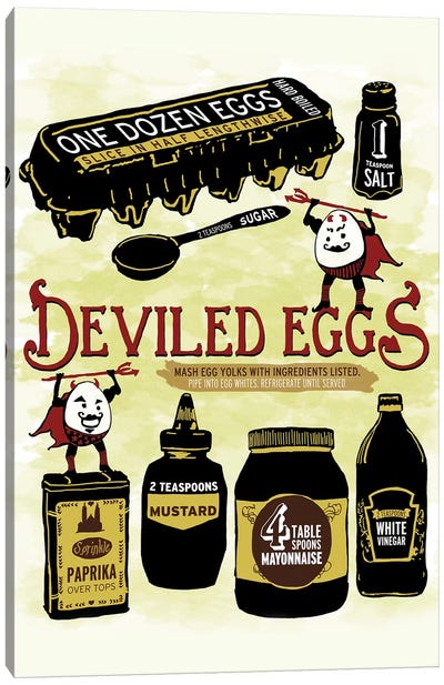 Deviled Eggs Canvas Art Print - Cooking & Baking Art