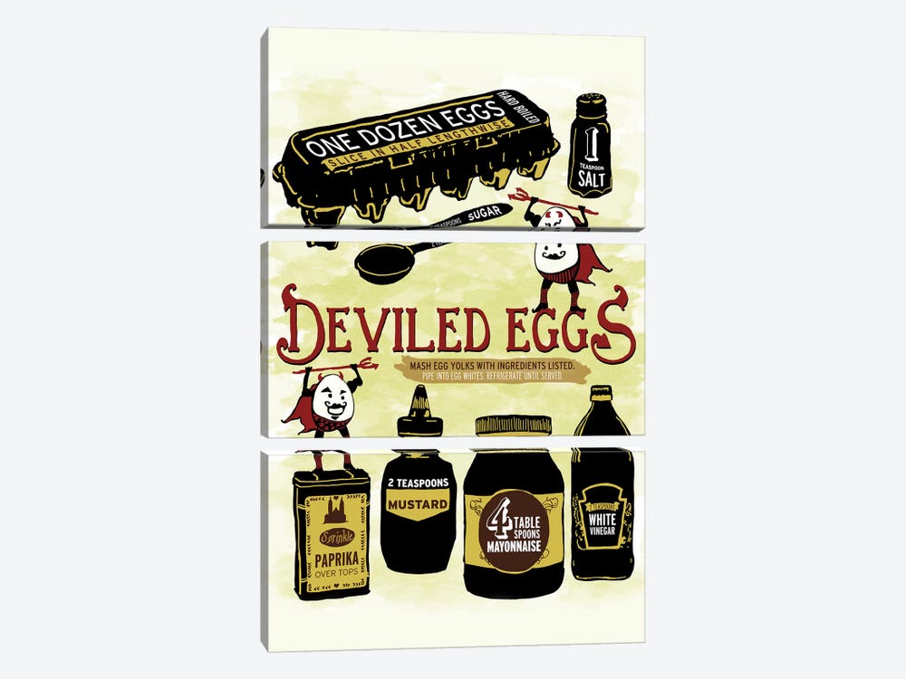 Deviled Eggs by Heather Perry 3-piece Canvas Artwork