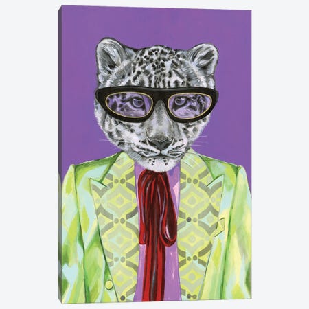 Gucci Snow Leopard Canvas Print #HPE93} by Heather Perry Canvas Print