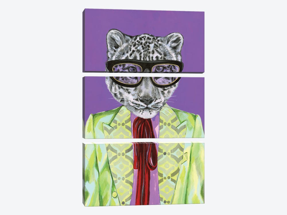 Gucci Snow Leopard by Heather Perry 3-piece Canvas Wall Art