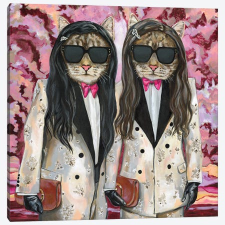 Gala Cats Canvas Print #HPE96} by Heather Perry Canvas Art