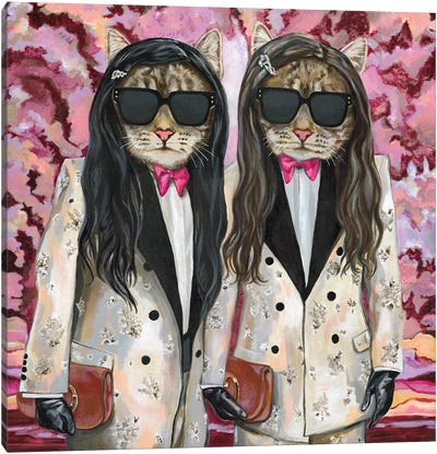 Gala Cats Canvas Art Print - Heather Perry