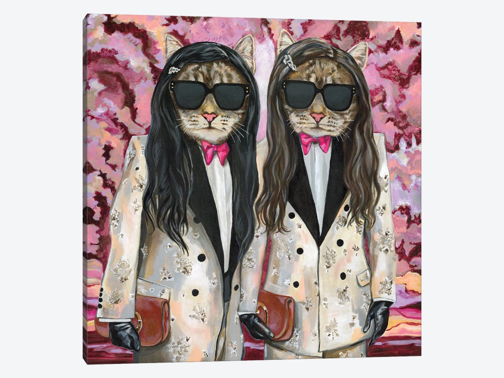 Gala Cats by Heather Perry 1-piece Canvas Art Print