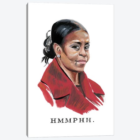 Disapproving Michelle Obama Canvas Print #HPE9} by Heather Perry Art Print
