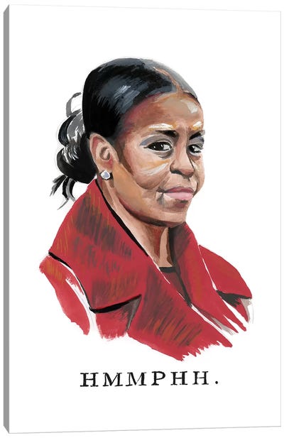 Disapproving Michelle Obama Canvas Art Print - Michelle Obama
