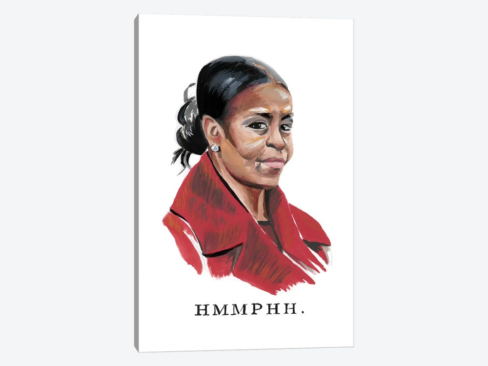 Disapproving Michelle Obama by Heather Perry 1-piece Canvas Art Print