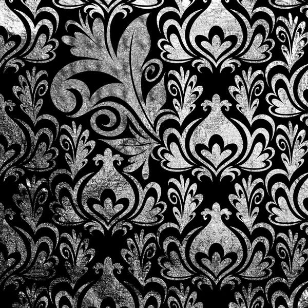 Middle Eastern Décor: Incoherent Fragment in Black & Silver by 5by5collective