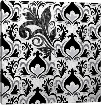 Incoherent Fragment in Black & White Canvas Art Print - Black & White Patterns
