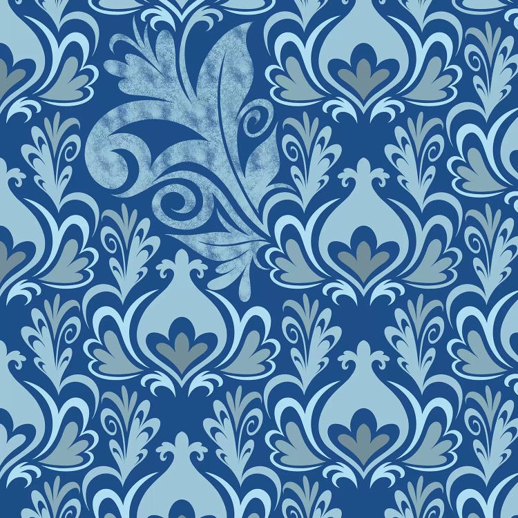 Incoherent Fragment in Blue & Light Blue by 5by5collective wall art