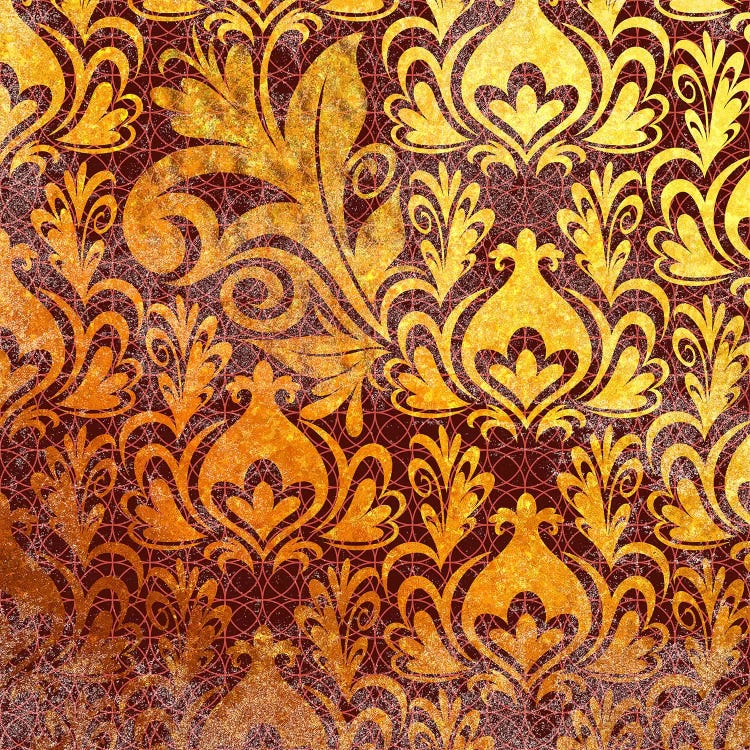 Incoherent Fragment in Gold with Maroon Patterns