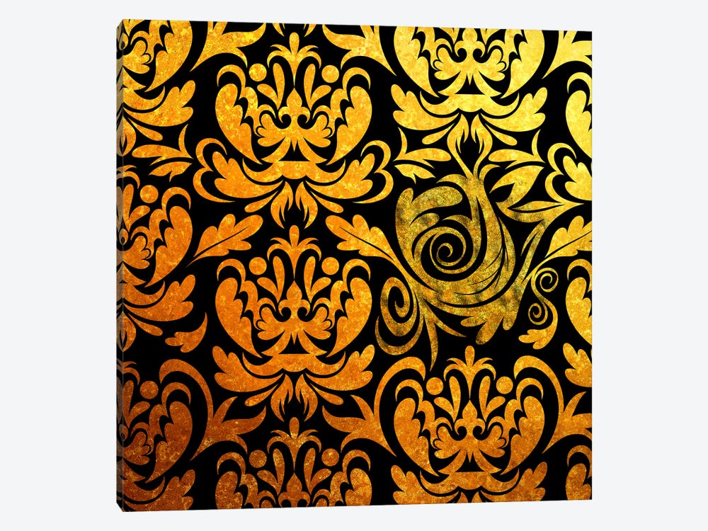 Modular Movement in Black & Gold by 5by5collective 1-piece Canvas Art