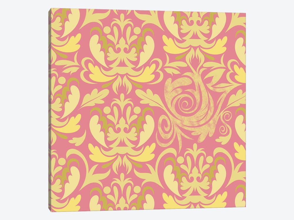 Modular Movement in Pink & Yellow by 5by5collective 1-piece Canvas Artwork