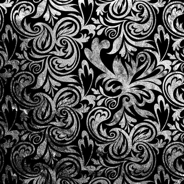 Damask: Secret View in Black & Silver by 5by5collective