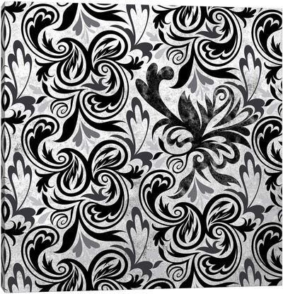 Secret View in Black & White Canvas Art Print - Damask Patterns