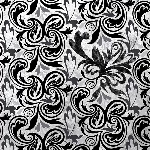 Damask: Secret View in Black & White by 5by5collective