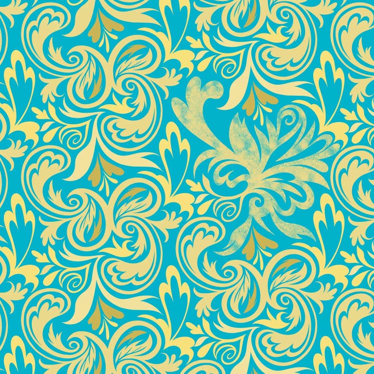 Secret View in Blue & Yellow by 5by5collective wall art