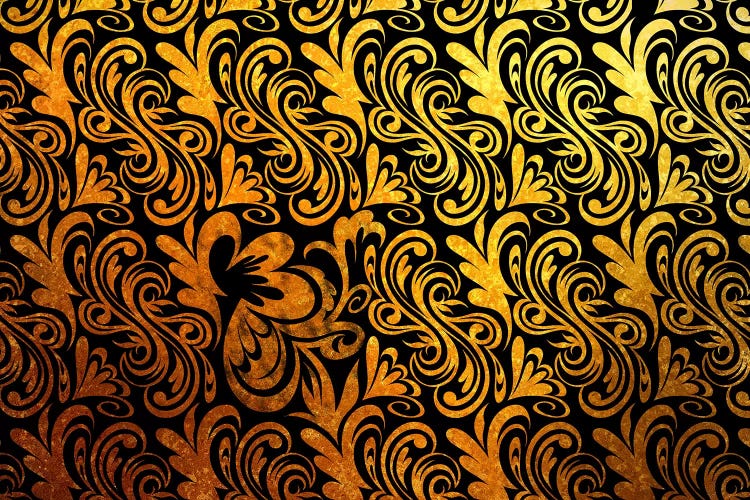 Element of Peace in Black & Gold Extended by 5by5collective wall art