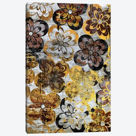 Flourished Floral on Grunge Wall Extended Canvas Print #HPP38} by 5by5collective Canvas Wall Art
