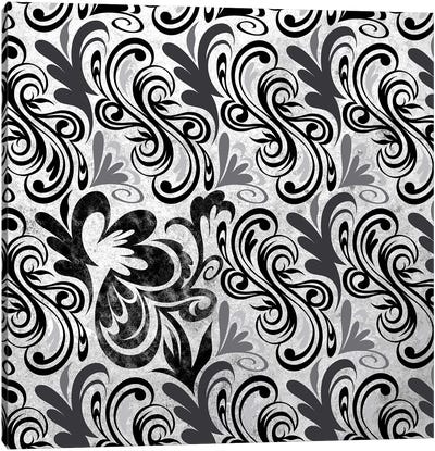 Element of Peace in Black & White Canvas Art Print - Black & White Patterns