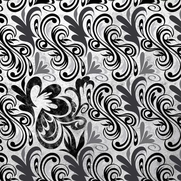 Damask: Element of Peace in Black & White by 5by5collective