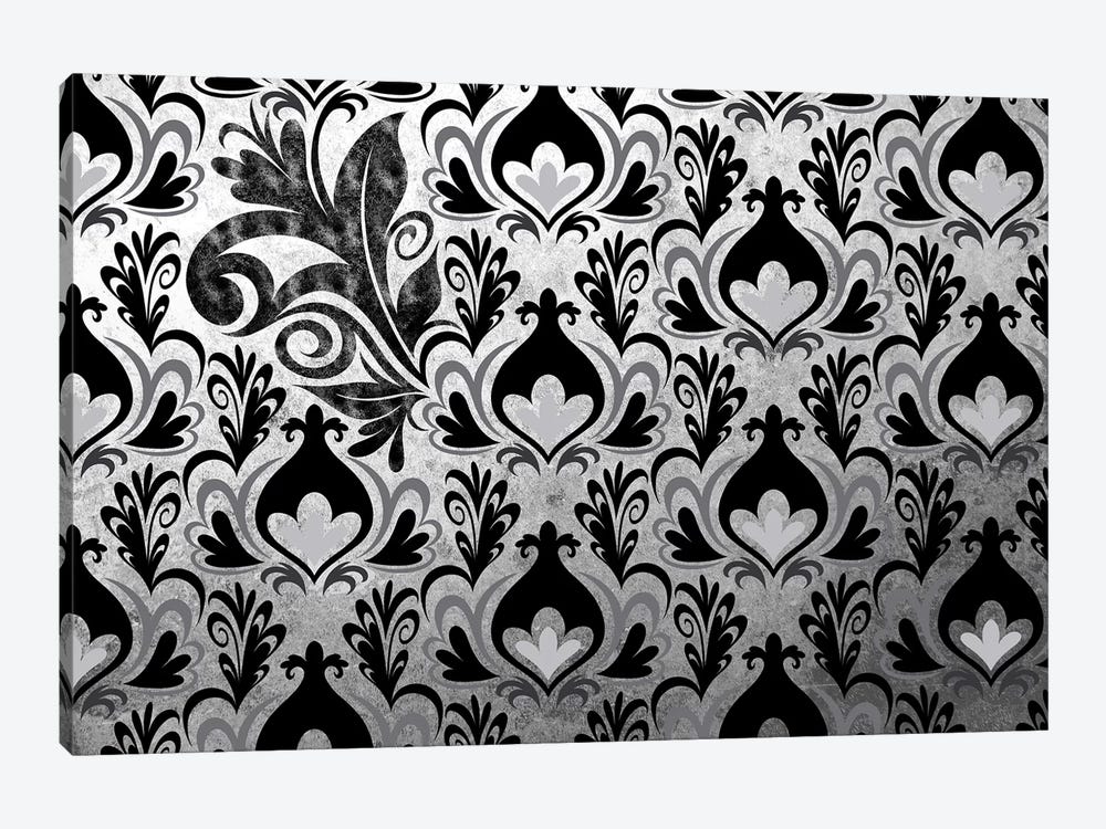 Incoherent Fragment in Black & White Extended by 5by5collective 1-piece Canvas Art Print