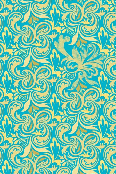 Secret View in Blue & Yellow Extended by 5by5collective canvas print