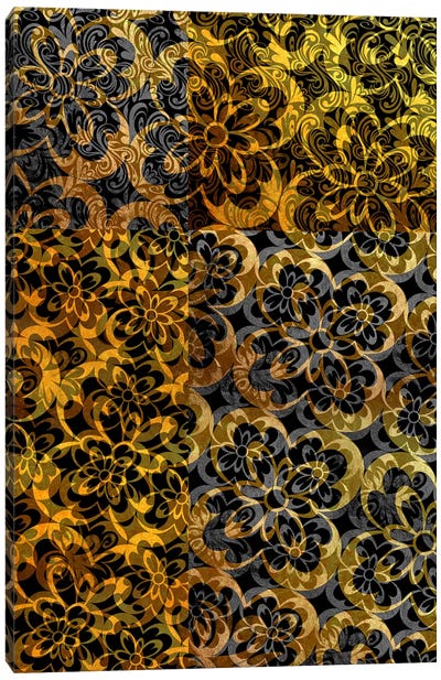 Evolving Movement in Gold Extended Canvas Art Print - Hidden Pattern Perfection