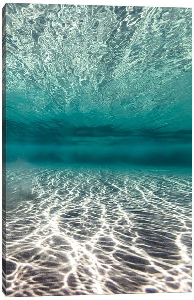 Beneath The Break Canvas Art Print - Underwater Art