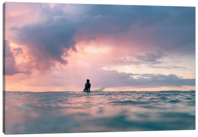 Noosa Sunset Surf Canvas Art Print - Hannah Prewitt