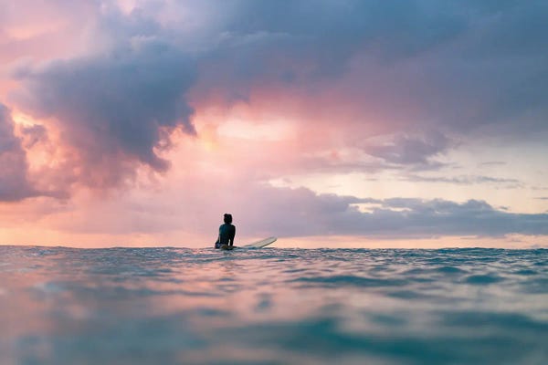Minimalist Photography: Noosa Sunset Surf by Hannah Prewitt