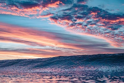 Ocean Inferno Landscape by Hannah Prewitt framed wall art